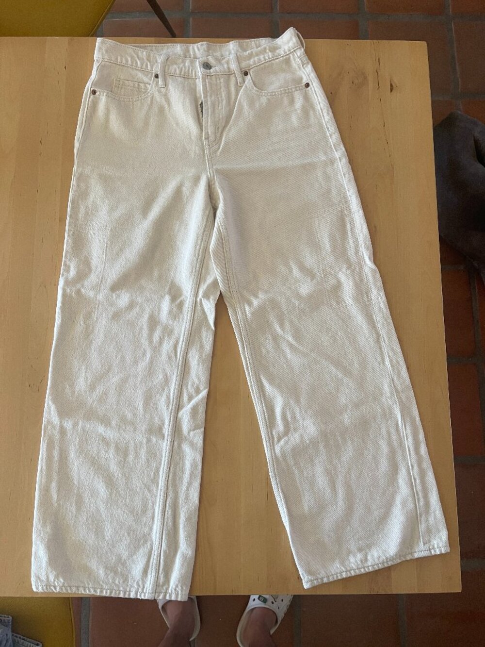 High Rise Baggy Wide Leg Jeans - 6 petite